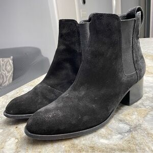 Rag & Bone Black Suede Heeled Chelsea Boots Women’s EU 38